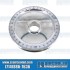Crankshaft Pulley, 6-3/4in, Aluminum, Solid, Polished w/Blue Numbers