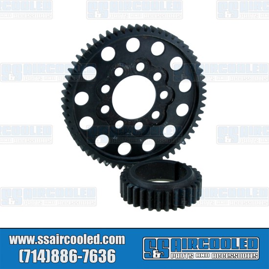 VW Camshaft Gear Set, Straight Cut, Adjustable, Billet Steel, Made in USA, AC109330B VW Camshaft Gear Set, Straight Cut, Adjustable, Billet Steel, Made in USA, AC109330B