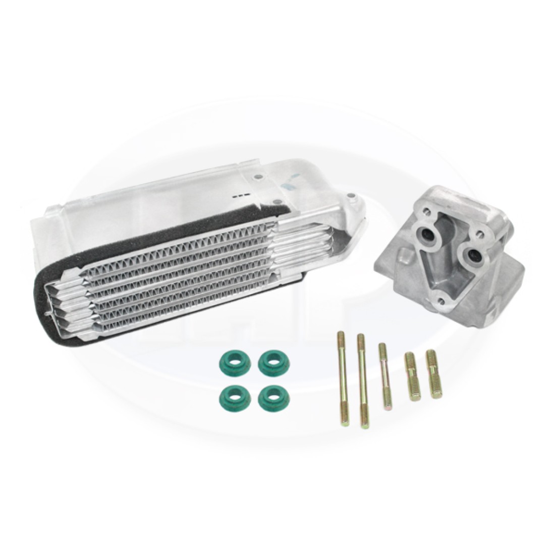 thumbnail image 2 of Doghouse Oil Cooler Adapter Kit – VW Bug Beetle T1 & Bus T2 1971-1979 2 of 3