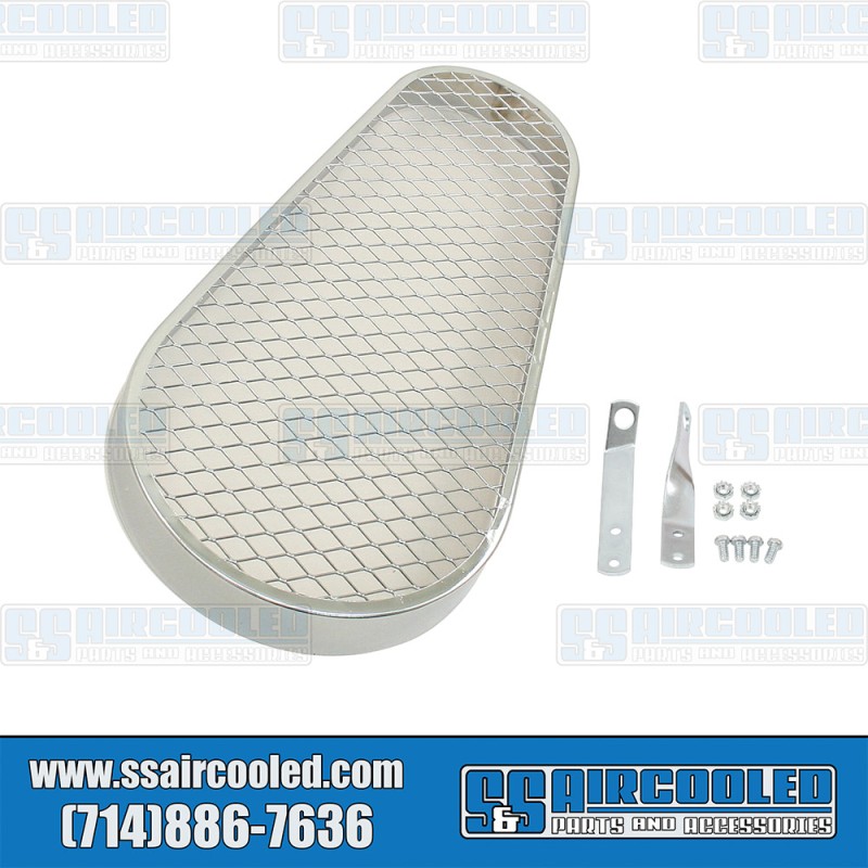 VW Mesh Pulley Guard, Chrome, AC119591B, VW Bug, Super Beetle, Karmann Ghia, Bus, Thing VW Mesh Pulley Guard, Chrome, AC119591B, VW Bug, Super Beetle, Karmann Ghia, Bus, Thing