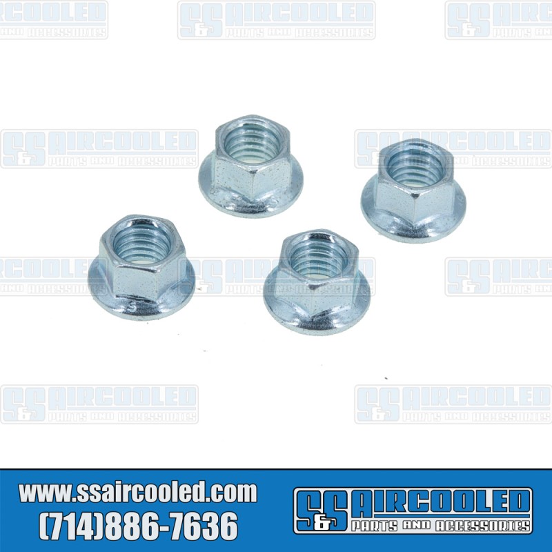 VW Intake Nuts, M8-1.25, Flanged, Zinc Plated, AC129061B, VW Bug, Super Beetle, Ghia, Bus, Type 3, Thing VW Intake Nuts, M8-1.25, Flanged, Zinc Plated, AC129061B, VW Bug, Super Beetle, Ghia, Bus, Type 3, Thing