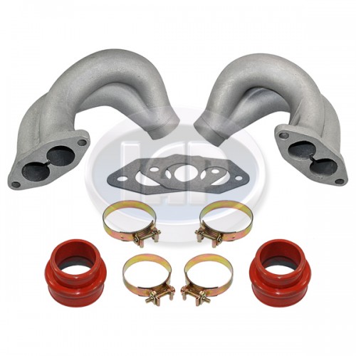 Intake Manifold End Castings Kit, Dual Port, VW Bug, Super Beetle, Ghia