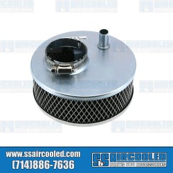 Air Filter Assembly, Stock/ICT/EPC, Round, Foam, Chrome