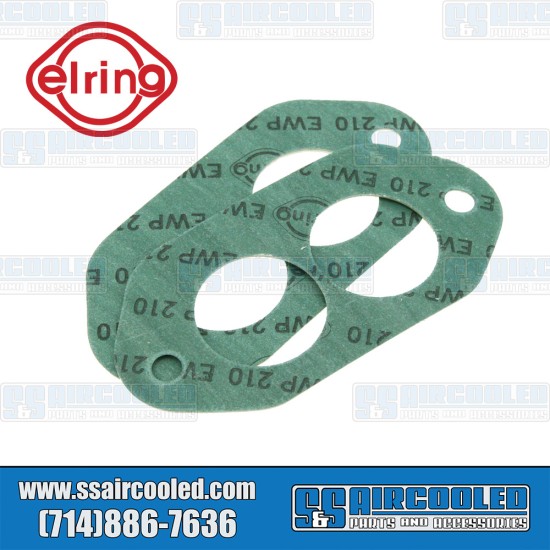 VW Intake Manifold Gaskets, Manifold to Head, Dual Port, Fiber/Paper, AC129910, VW Bug, VW Super Beetle, VW Karmann Ghia, VW Bus, VW Type 3, VW Thing