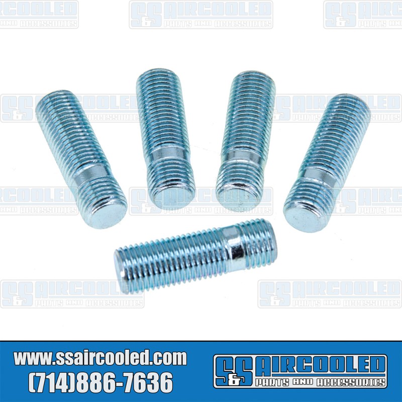  VW Wheel Studs, M14-1.5 to M14-1.5, 45mm, Screw-In Style, AC6012175-5, VW Bug, Super Beetle, Ghia, Bus, Type 3, Thing