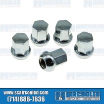 Lug Nuts, M14-1.5, Ball Seat, Porsche Style, Steel, Chrome Lug Nuts, M14-1.5, Ball Seat, Porsche Style, Steel, Chrome