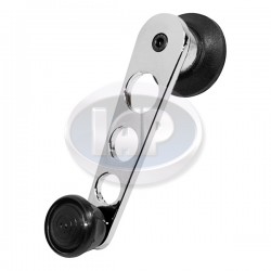 Window Winder, Left or Right, Chrome w/Black Knob Window Winder, Left or Right, Chrome w/Black Knob
