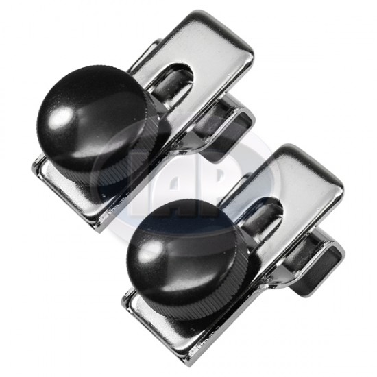  VW Vent Window Locks, Universal, Left & Right, Chrome, AC837691B