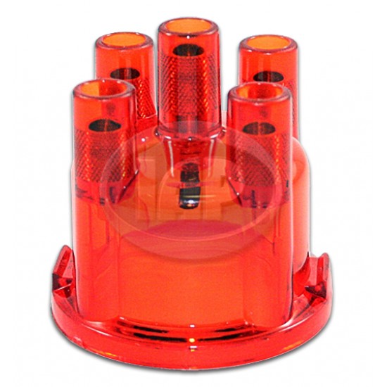  VW Distributor Cap, Red, Replaces 03010/1 235 522 056, AC905504B