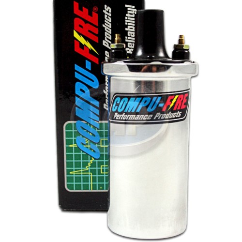 Ignition Coil, 12 Volt, 35K Volt Output, Chrome Ignition Coil, 12 Volt, 35K Volt Output, Chrome