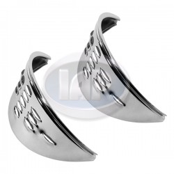 Headlight Eyebrows, Louvered, Chrome Headlight Eyebrows, Louvered, Chrome