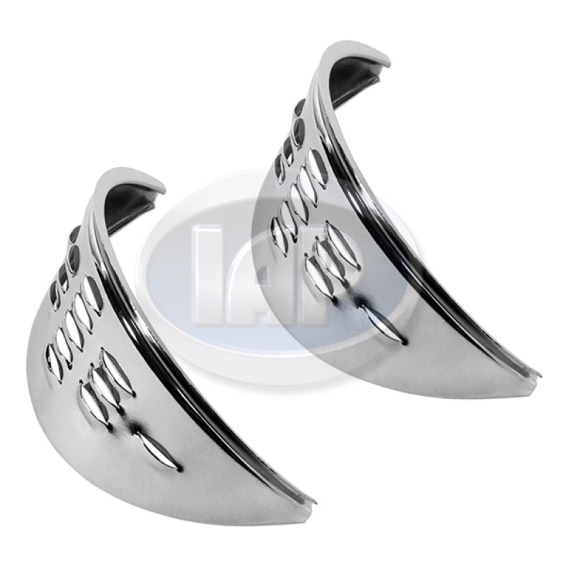 VW Headlight Eyebrows, Louvered, Chrome, AC941311B VW Headlight Eyebrows, Louvered, Chrome, AC941311B
