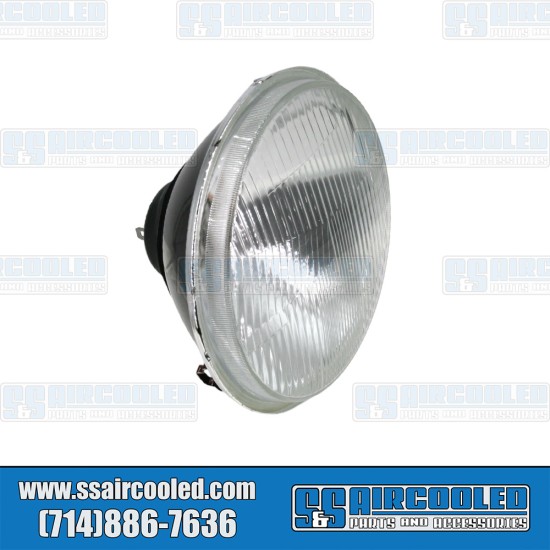 VW Headlight, H4 12-Volt 55/60W, Flat Lens, 7in. Diameter, AC945461EC VW Headlight, H4 12-Volt 55/60W, Flat Lens, 7in. Diameter, AC945461EC