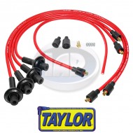 Spark Plug Wires, 8mm Spiral Core, Red, Silicone