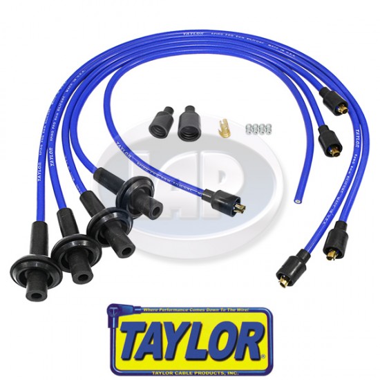 Taylor Spark Plug Wires, 8mm Spiral Core, Blue, Silicone
