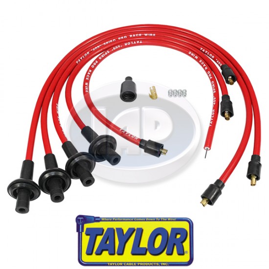 Taylor VW Spark Plug Wires, 10.4mm Spiro-Pro, Red, Silicone, AC998044B