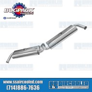 Dual Quiet Pack Muffler, Standard Header, Stainless Steel