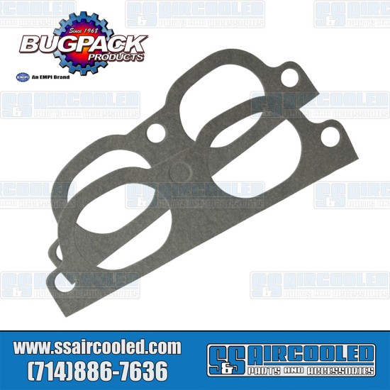 Bugpack VW Intake Manifold Gaskets, Manifold to Head, Fiber/Paper, B4-0043-0