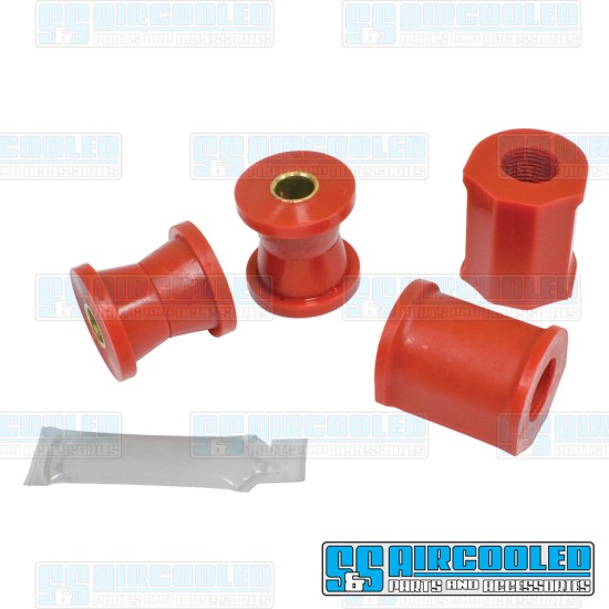 Bugpack VW Sway Bar Bushing Kit, Front, Urethane, Red, B6-5003-1