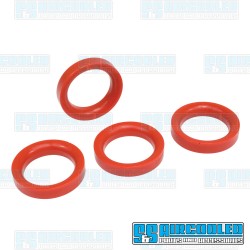 Torsion Arm Seals, Upper & Lower, Left & Right, Urethane, Red Torsion Arm Seals, Upper & Lower, Left & Right, Urethane, Red