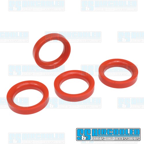 Torsion Arm Seals, Upper & Lower, Left & Right, Urethane, Red Torsion Arm Seals, Upper & Lower, Left & Right, Urethane, Red
