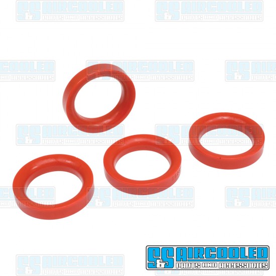 Bugpack VW Torsion Arm Seals, Upper & Lower, Left & Right, Urethane, Red, B6-5231-0