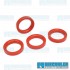 Torsion Arm Seals, Upper & Lower, Left & Right, Urethane, Red