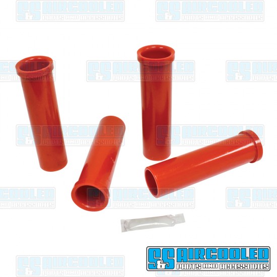 Bugpack VW Axle Beam Bushings, Upper & Lower, Inner & Outer, Urethane, Red, B6-5232-0