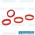Torsion Arm Seals, Upper & Lower, Left & Right, Urethane, Red
