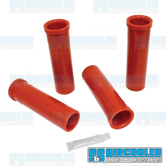 Bugpack VW Axle Beam Bushings, Upper & Lower, Inner & Outer, Urethane, Red, B6-5271-2