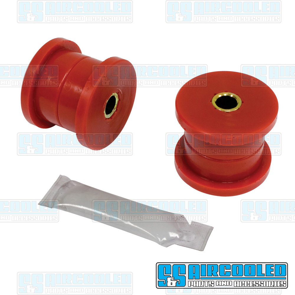Bugpack Control Arm Bushing Kit, Front, Urethane, Red, VW Super Beetle