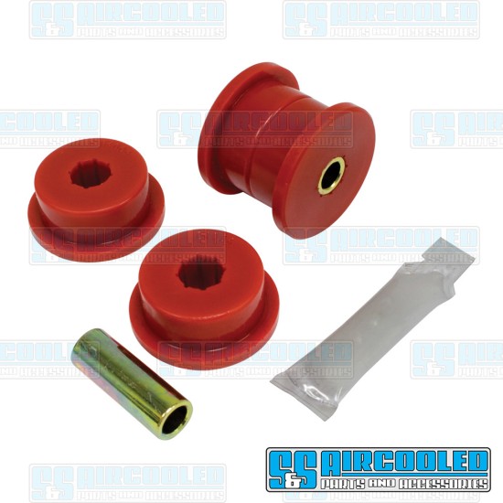 Bugpack VW Control Arm Bushing Kit, Front, Urethane, Red, B6-5243-0