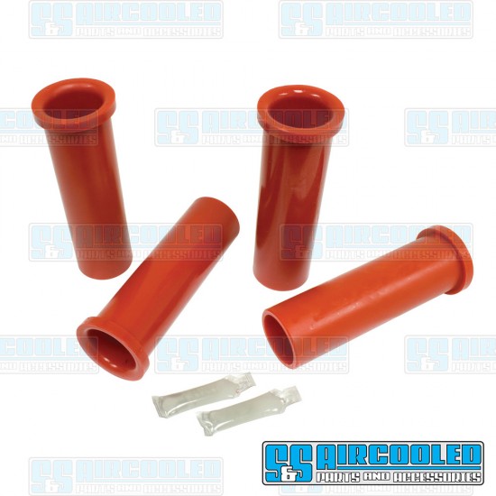 Bugpack VW Axle Beam Bushings, Upper & Lower, Inner & Outer, Urethane, Red, B6-5271-0