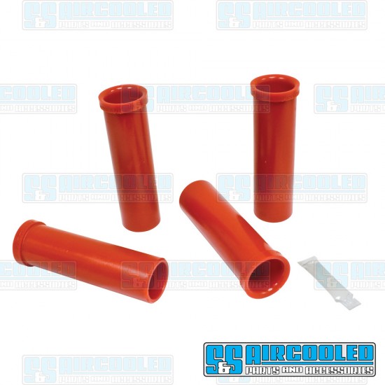 Bugpack VW Axle Beam Bushings, Upper & Lower, Inner & Outer, Urethane, Red, B6-5841-1