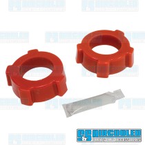 Spring Plate Bushings, 1-7/8in I.D., Knobby, Urethane, Red