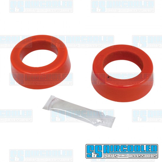 Bugpack VW Spring Plate Bushings, 1-7/8in I.D., Round, Urethane, Red, B6-5881-2