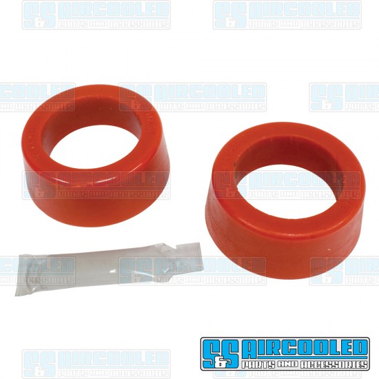 Bugpack VW Spring Plate Bushings, 1-7/8in I.D., Round, Urethane, Red, B6-5881-3