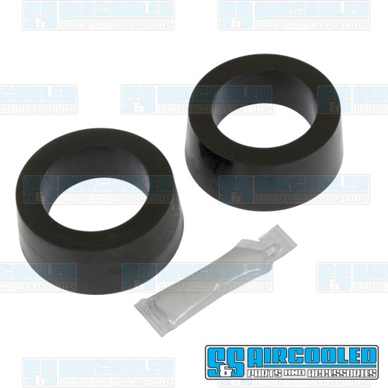 Bugpack VW Spring Plate Bushings, 1-7/8in I.D., Round, Urethane, Black, B6-5882-3