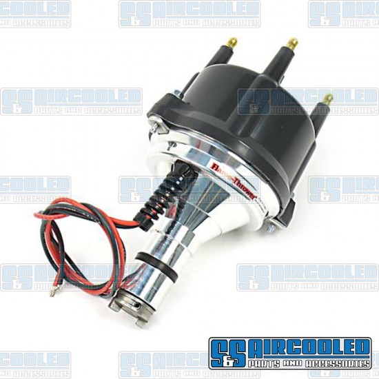 PerTronix VW Distributor, Billet, Centrifugal Advance w/Ignitor Electronic Points, Black Cap, D186810