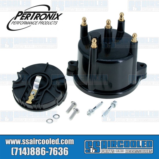 PerTronix VW Distributor Cap & Rotor, HEI Style, Black, D604710