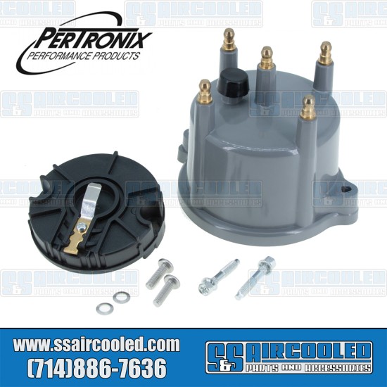 PerTronix VW Distributor Cap & Rotor, HEI Style, Grey, D604713