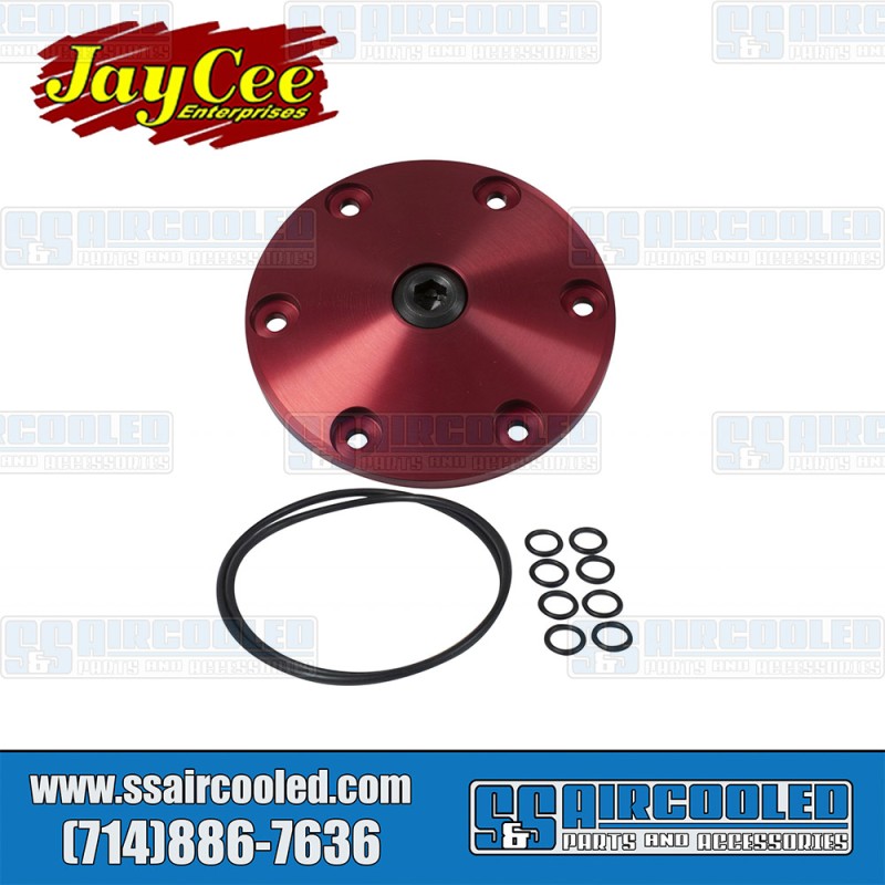 Jaycee VW Sump Plate, Mag-Plate, 6-Bolt, Red, Billet Aluminum, JC-2101-0, VW Bug, Super Beetle, Ghia, Bus, Type 3, Thing Jaycee VW Sump Plate, Mag-Plate, 6-Bolt, Red, Billet Aluminum, JC-2101-0, VW Bug, Super Beetle, Ghia, Bus, Type 3, Thing