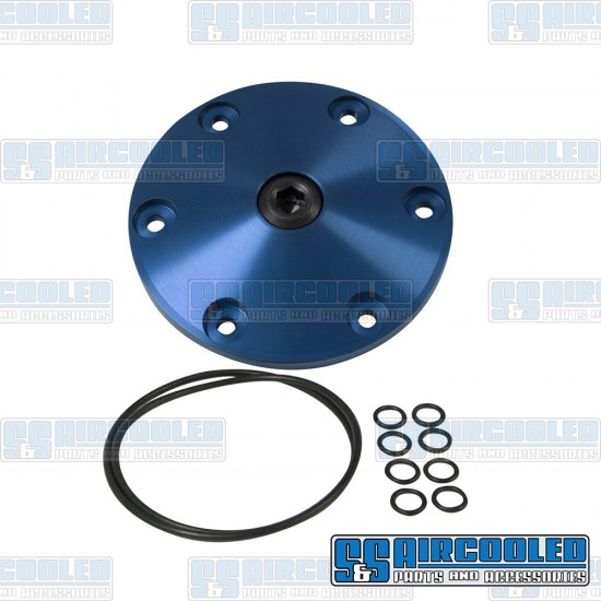 JayCee Enterprises VW Sump Plate, Mag-Plate, 6-Bolt, Blue, JC-2103-0