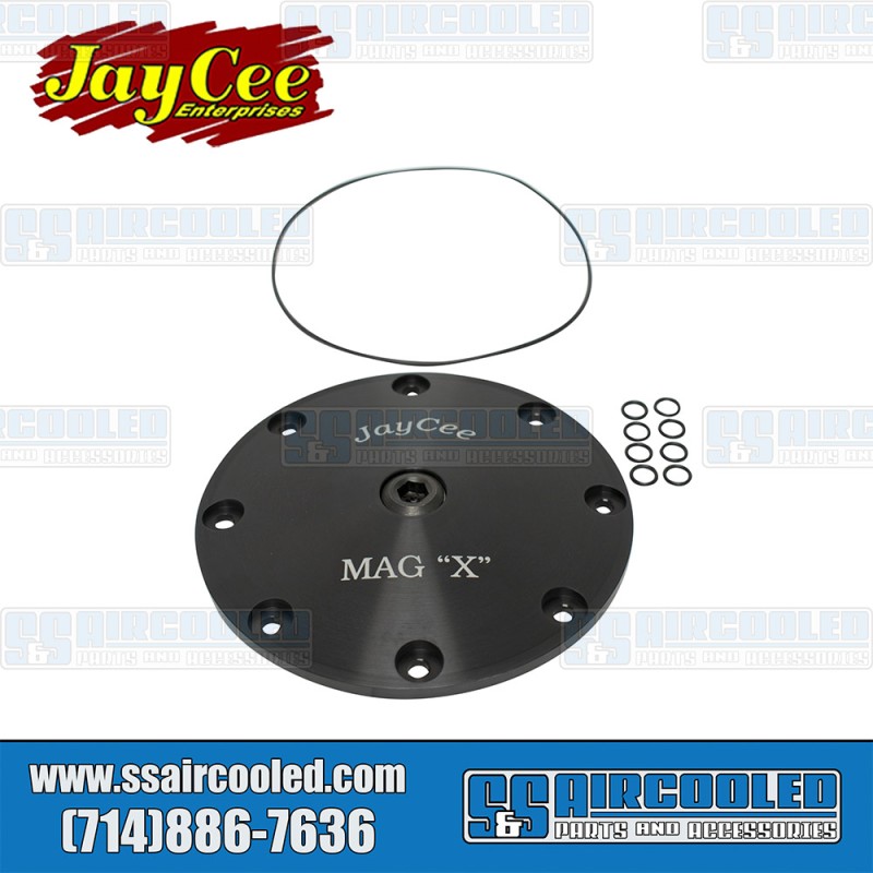 Jaycee VW Sump Plate, Mag X-Plate, 8-Bolt, Black, Billet Aluminum, JC-2106-0, VW Bug, Super Beetle, Ghia, Bus, Type 3, Thing