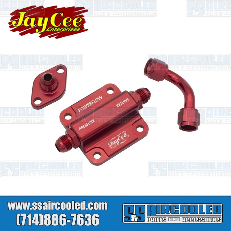 JayCee Enterprises VW Oil Pump Cover, Powerflow Oil System, Red, JC-2132-0 JayCee Enterprises VW Oil Pump Cover, Powerflow Oil System, Red, JC-2132-0