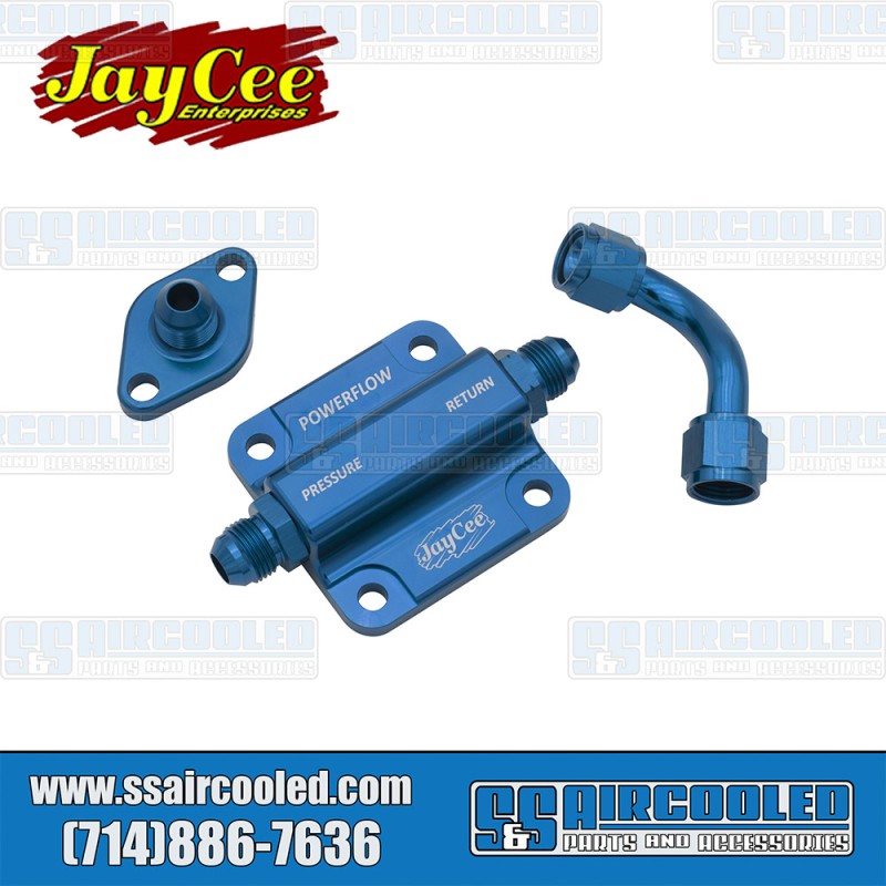 JayCee Enterprises VW Oil Pump Cover, Powerflow Oil System, Blue, JC-2133-0 JayCee Enterprises VW Oil Pump Cover, Powerflow Oil System, Blue, JC-2133-0