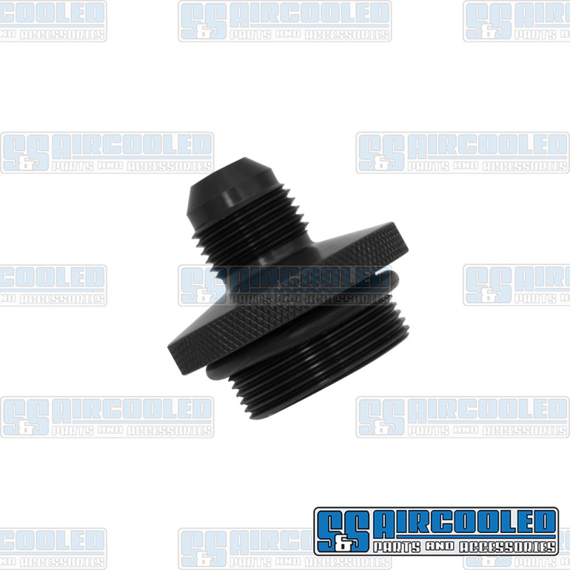 JayCee Enterprises VW Oil Filler Cap/Breather, -8 AN Male Fitting, Aluminum, Black, JC-2222-0 JayCee Enterprises VW Oil Filler Cap/Breather, -8 AN Male Fitting, Aluminum, Black, JC-2222-0