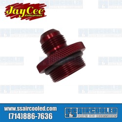 Oil Filler Cap/Breather, -10 AN Male Fitting, Aluminum, Red Oil Filler Cap/Breather, -10 AN Male Fitting, Aluminum, Red