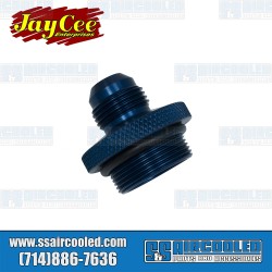 Oil Filler Cap/Breather, -10 AN Male Fitting, Aluminum, Blue Oil Filler Cap/Breather, -10 AN Male Fitting, Aluminum, Blue