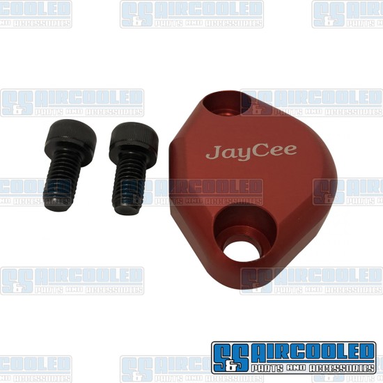JayCee Enterprises VW Fuel Pump Block Off, Aluminum, Red, JC-2229-0